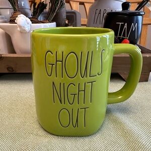 GHOULS NIGHT OUT green mug Rae Dunn New Unused stored only